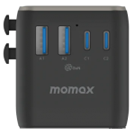 Momax UA23UKL 1-WORLD² 100W GaN全球旅行轉換插座 (鈦色)
